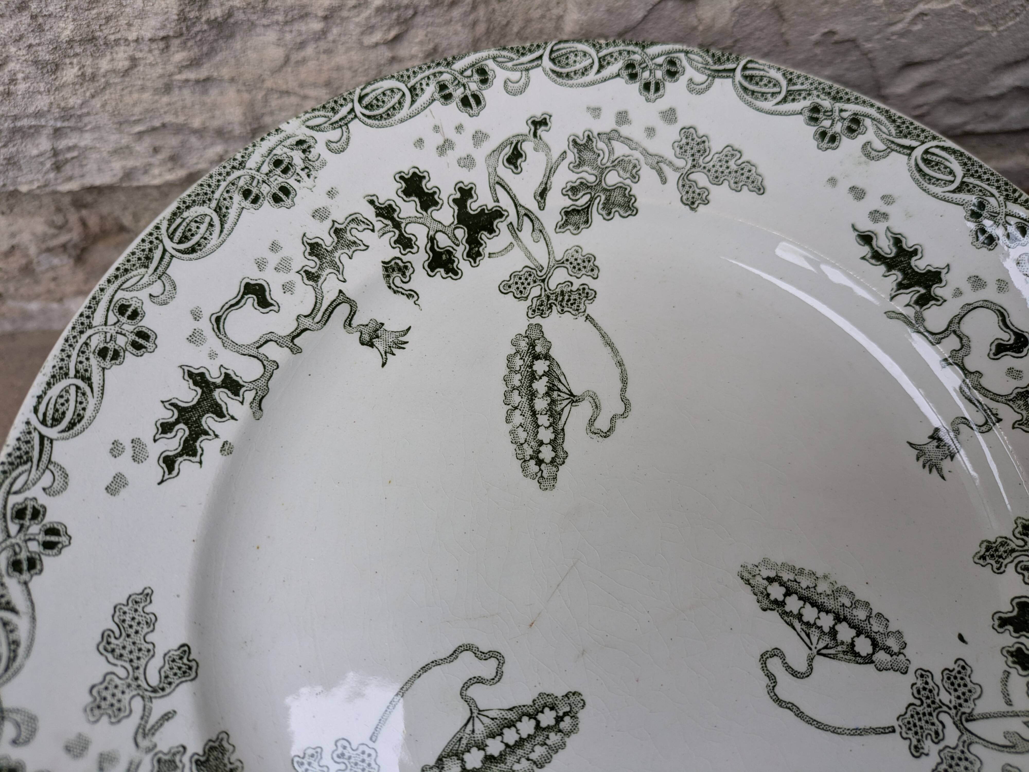 Set of 2 small ironstone plates Saint Amand and Hamage Modern Style model