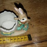 Decorative eggcup rabbit porcelain