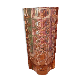 Vase year 50 in pink glass