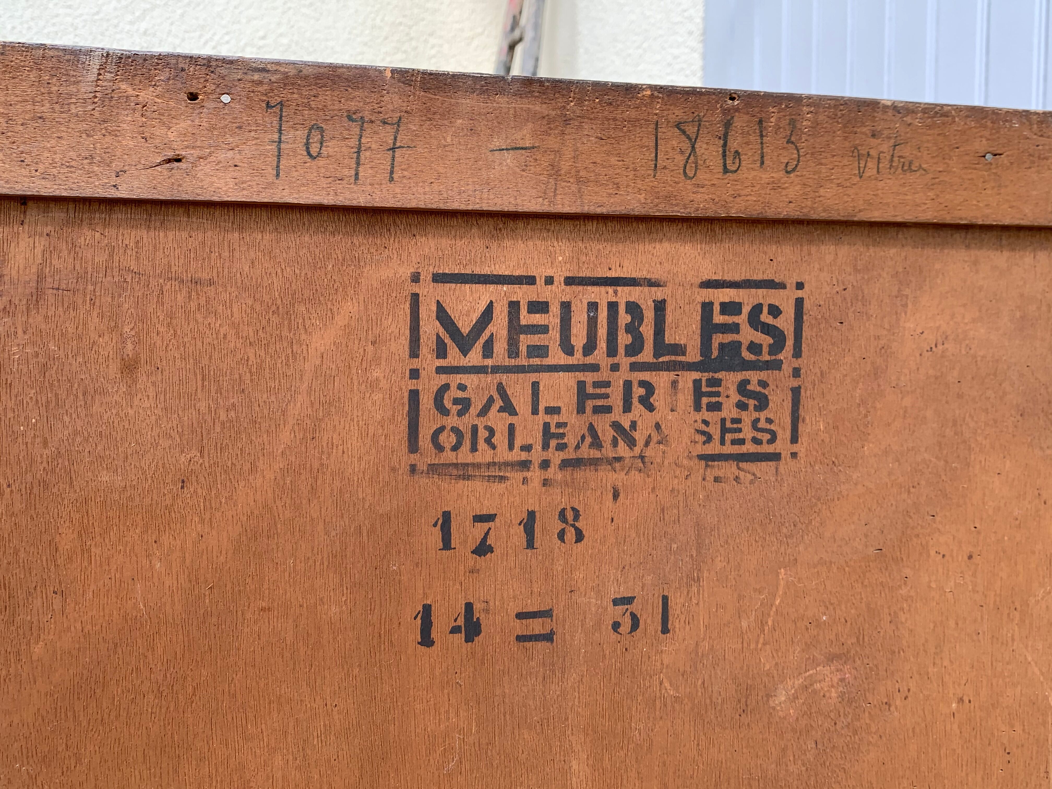 Art deco glass-glazed parisian wardrobe