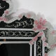 Exceptional Extra Large Size Vintage Pink Murano Glass Wall Mirror, 1950s