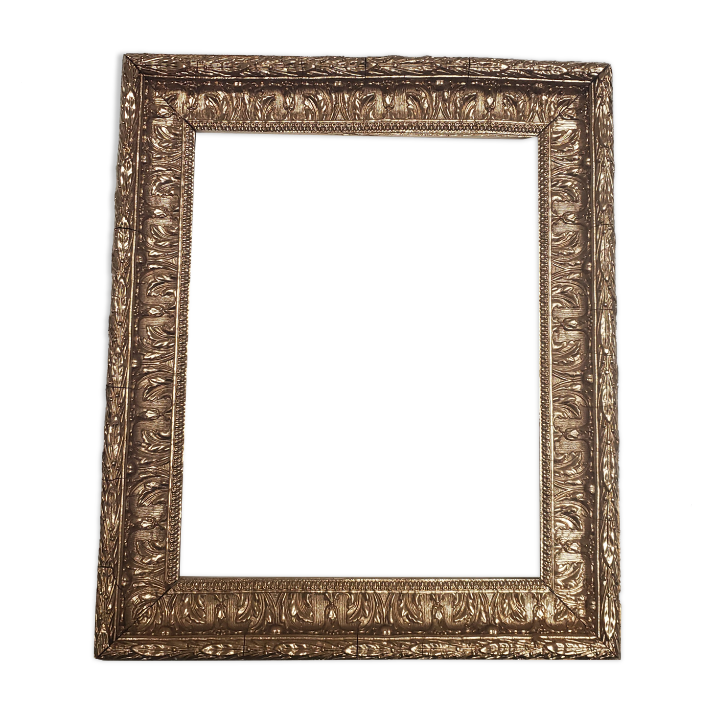 Old gilded carved wooden frame