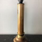 Wooden and brass lamp foot