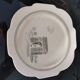 Series of 12 dessert plates and its cake tray Gien Paris Monuments