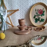 Hand candle holder in sandstone vintage cellar rat