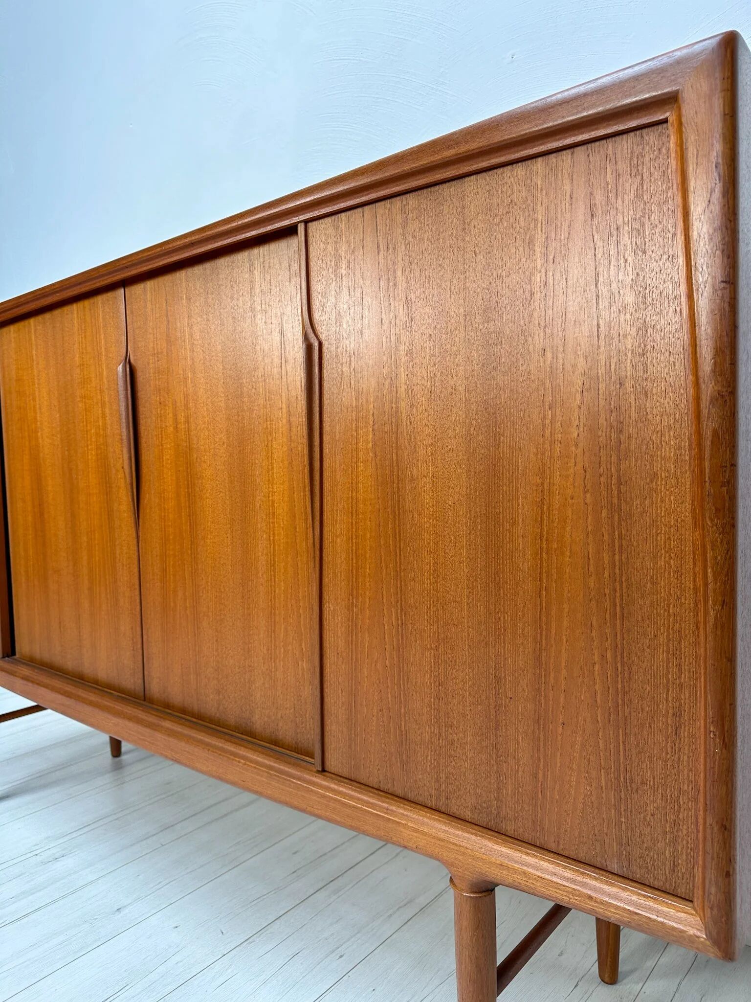 1960s Vintage Danish Mid-Century Teak Highboard Axel Christensen ACO Møbler