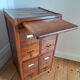 Vintage workshop furniture, antique secretary desk.