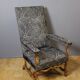 Louis XIV armchair in walnut, 18th century
