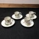 Porcelain de Paris Espresso Cup & Saucer Set: Bird Motif, Gilded, 1950s