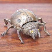 Vintage ashtray brass ladybug