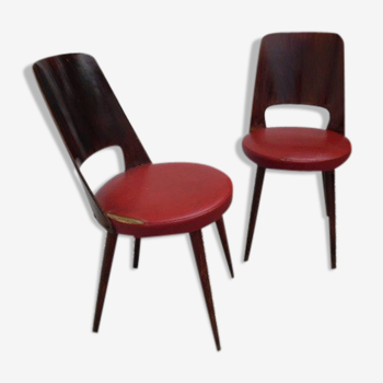 Paire de chaises chaises bistrot Baumann