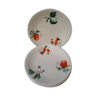 6 plates luneville garden/logo motifs