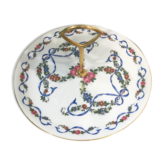 Assiette présentoir en porcelaine blanche