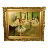 Oil on Panel "Dance Class" by Degas