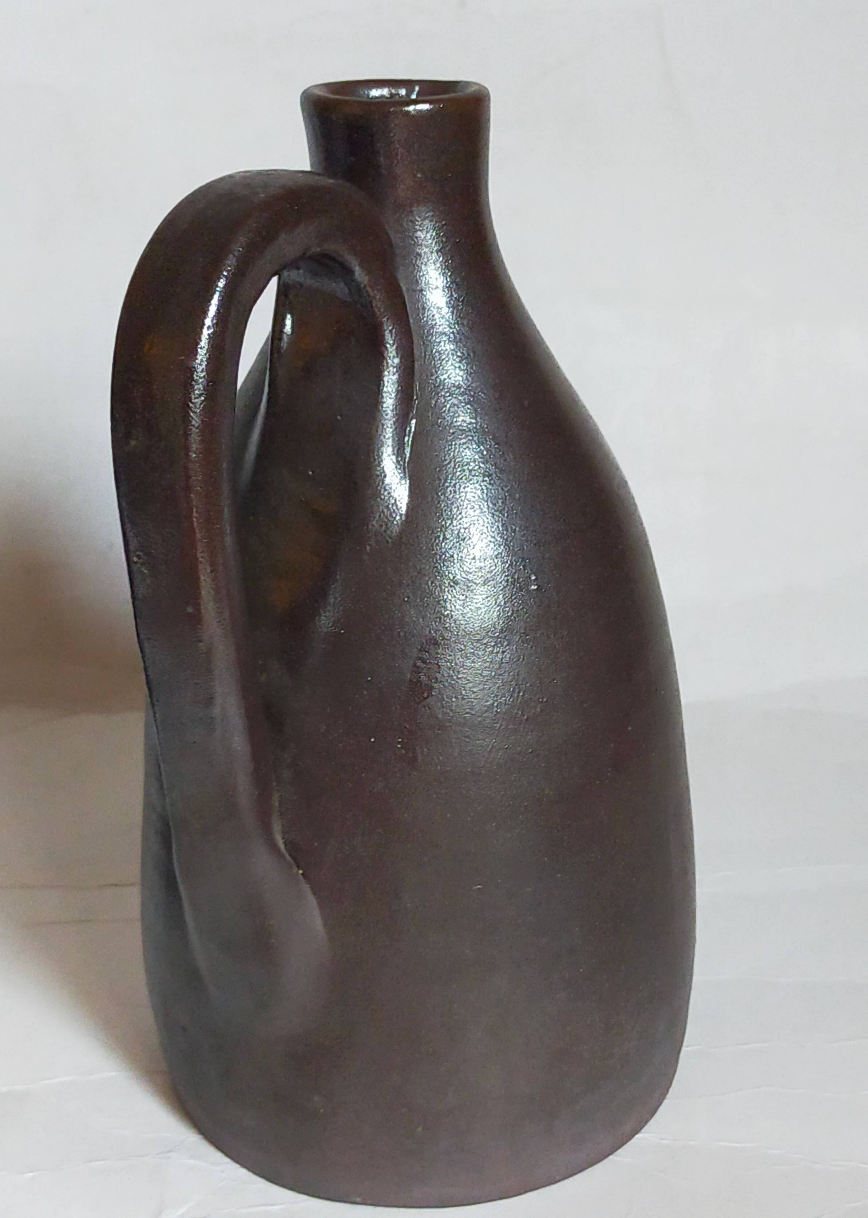 Duo of pottery by Jean Dubost in vintage Noron stoneware