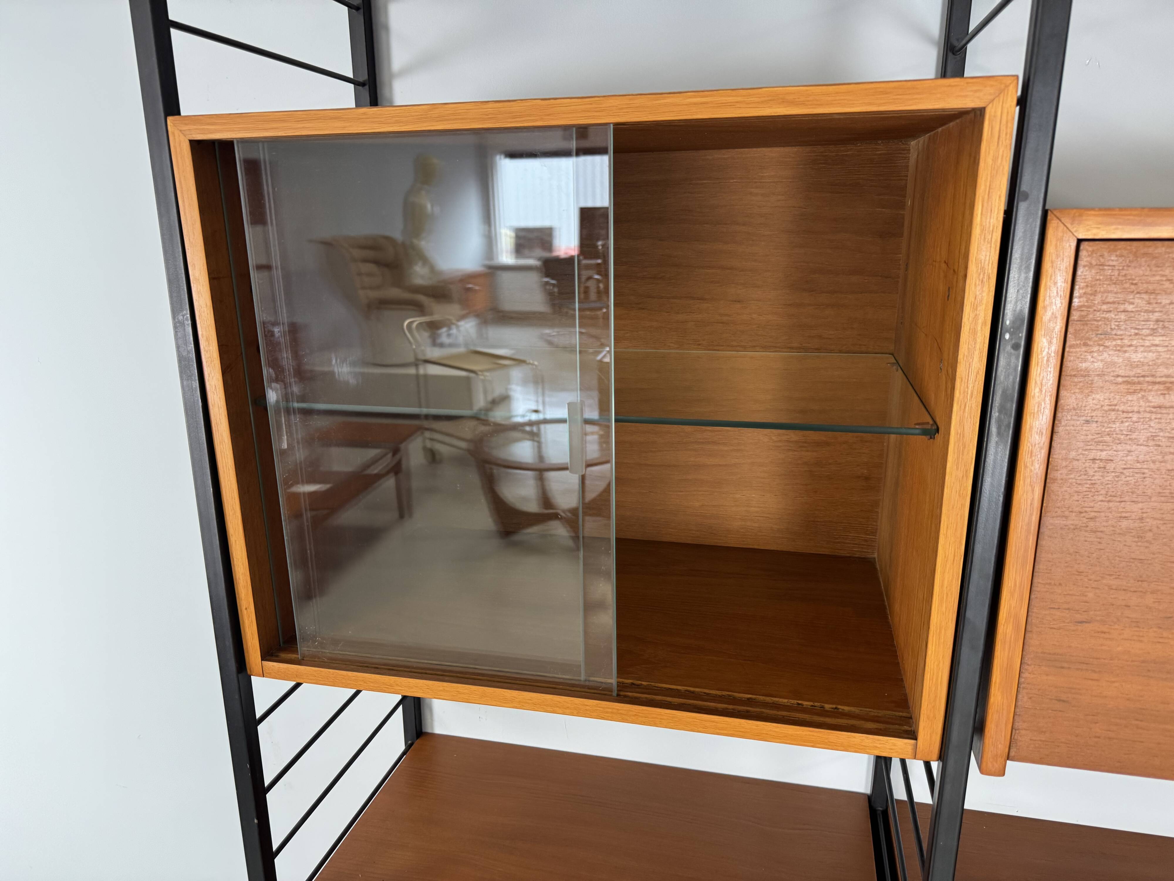 Mid-century "Ladderax" wall system produced by Staples in the UK.