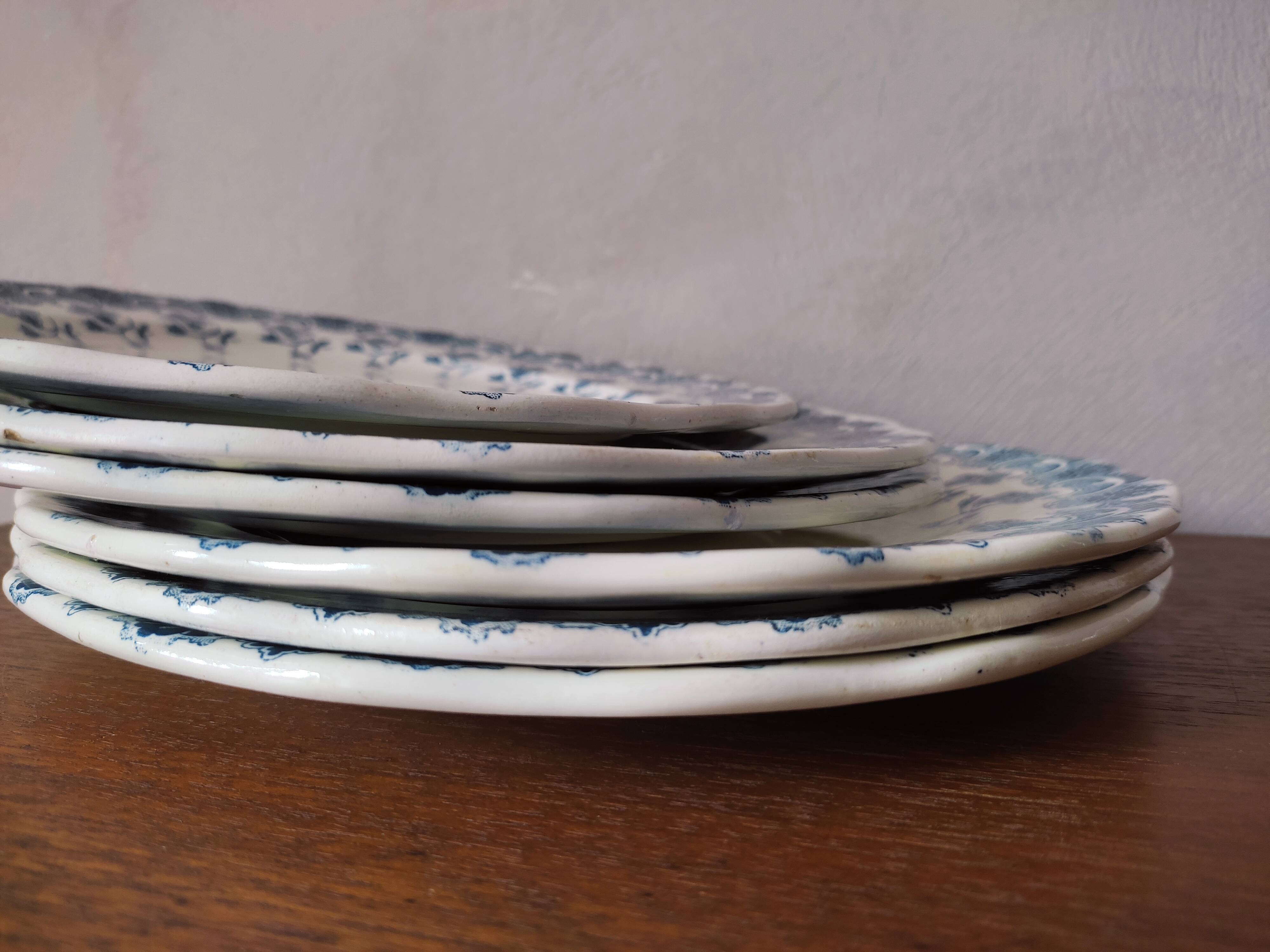 6 plates in earthenware iron by LG