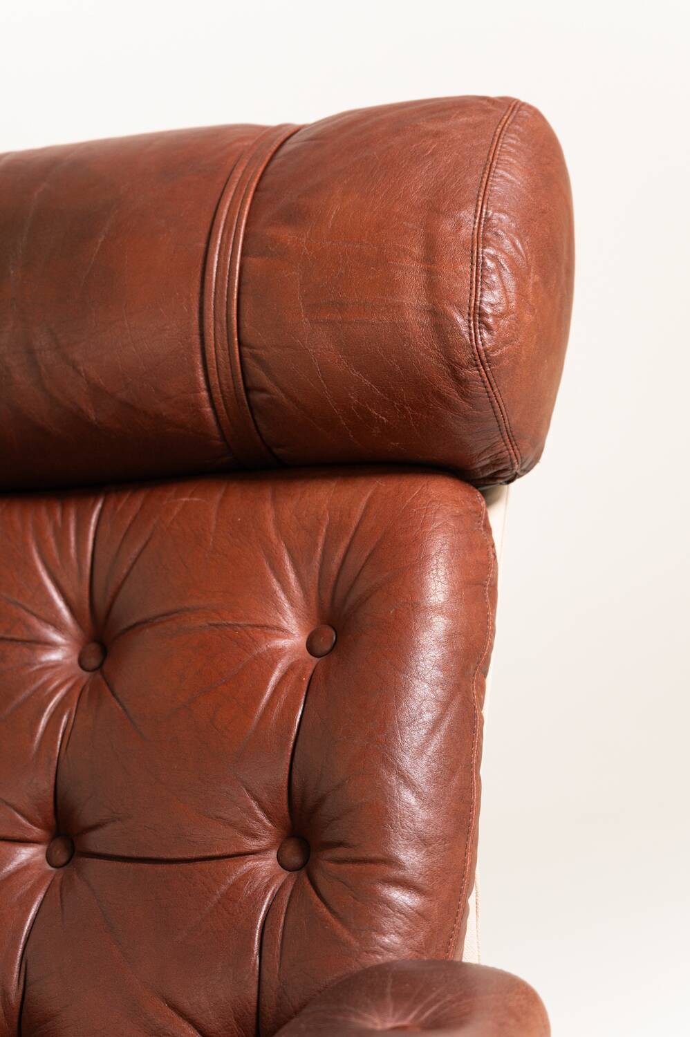 Leather and chrome-plated steel armchair, Sweden, 1960s/70s