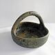 Old terracotta basket signed Campo Piano Orezza Corsican pottery Vintage 1960