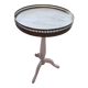 Vintage white marble and brass gueridon in Louis XVI style.