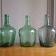 Dame Jeanne vertes/turquoises transparentes de 2 litres