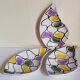 Three vintage free-form ceramic ravine dishes from the 1950s
