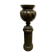 Vasque sur colonne torsadée en terre cuite vernissée