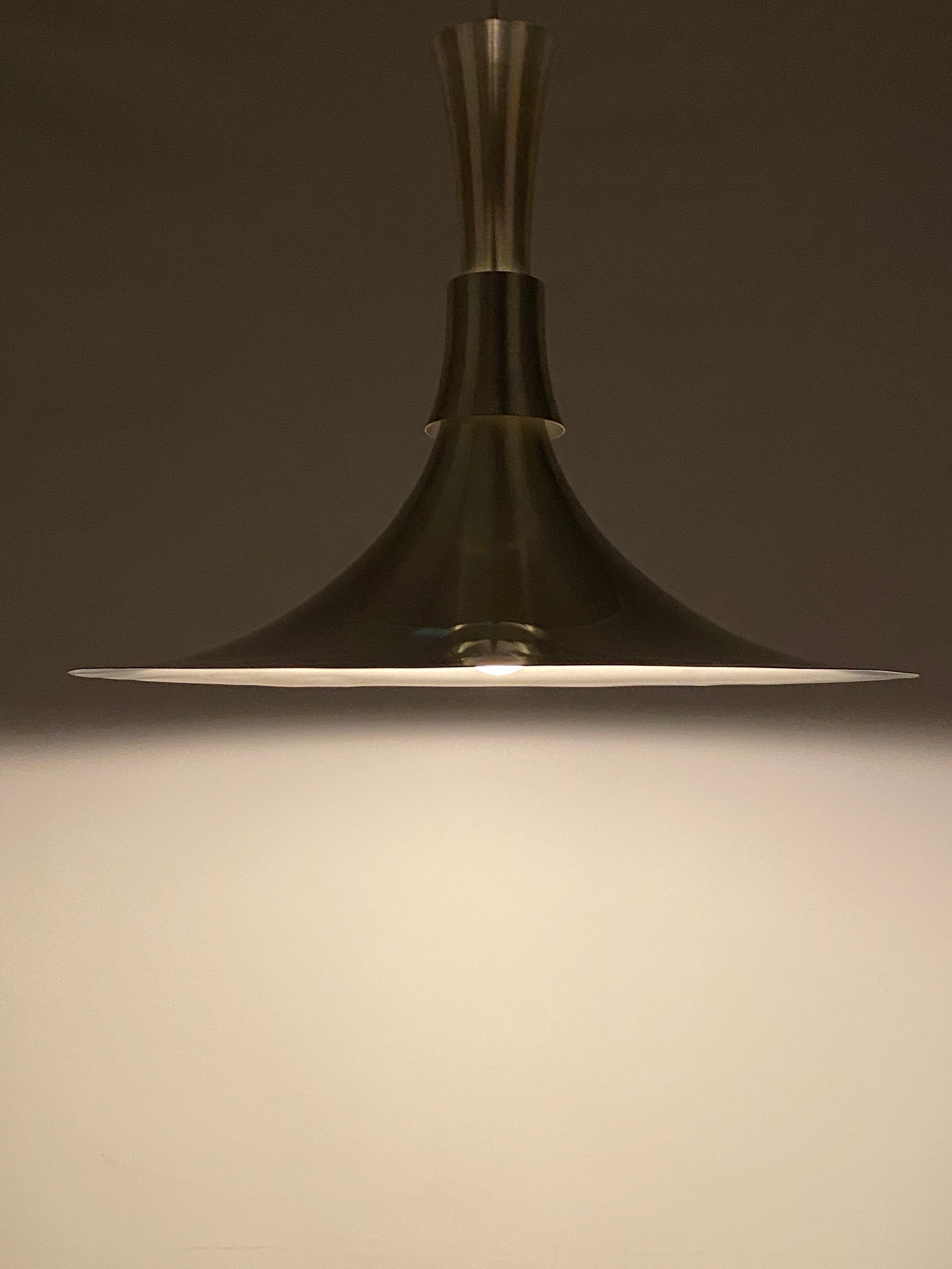 Trumpet shaped Pendant Lamp by Bent Nordsted for Lyskaer Belysning