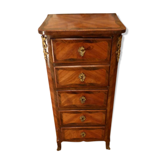 Furniture with marked drawers