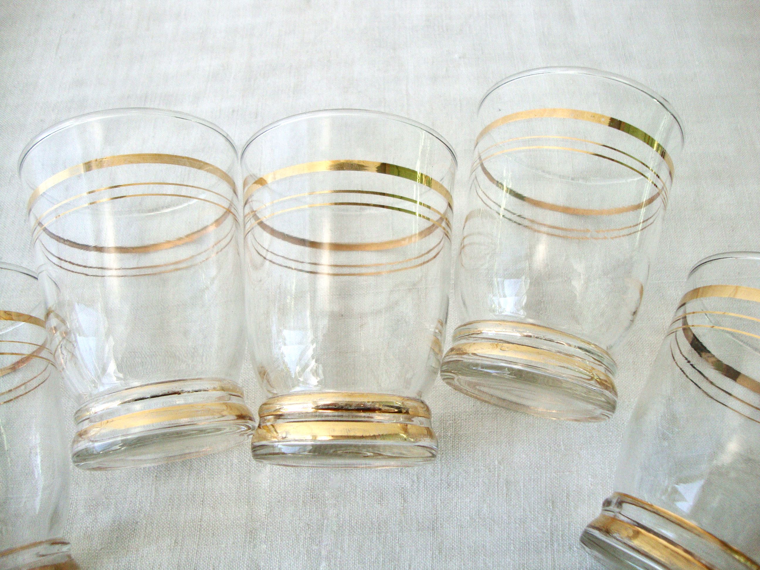 Set of 6 vintage water glasses
