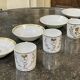 Set of 4 cups and saucers from the early 19th century in Paris porcelain