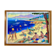 Educational poster elocution Rossignol vintage 60s - holidays by the sea and bohemians