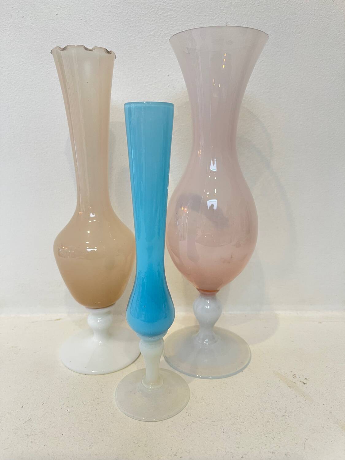 Pink opaline vase, 1970
