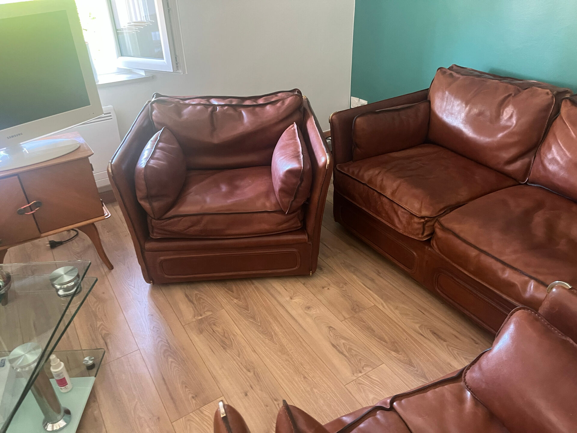 Roche Bobois leather sofa