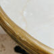 Bistro table cast iron marble and brass
