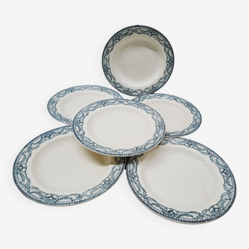 Set of 6 hollow plates Terre de Fer