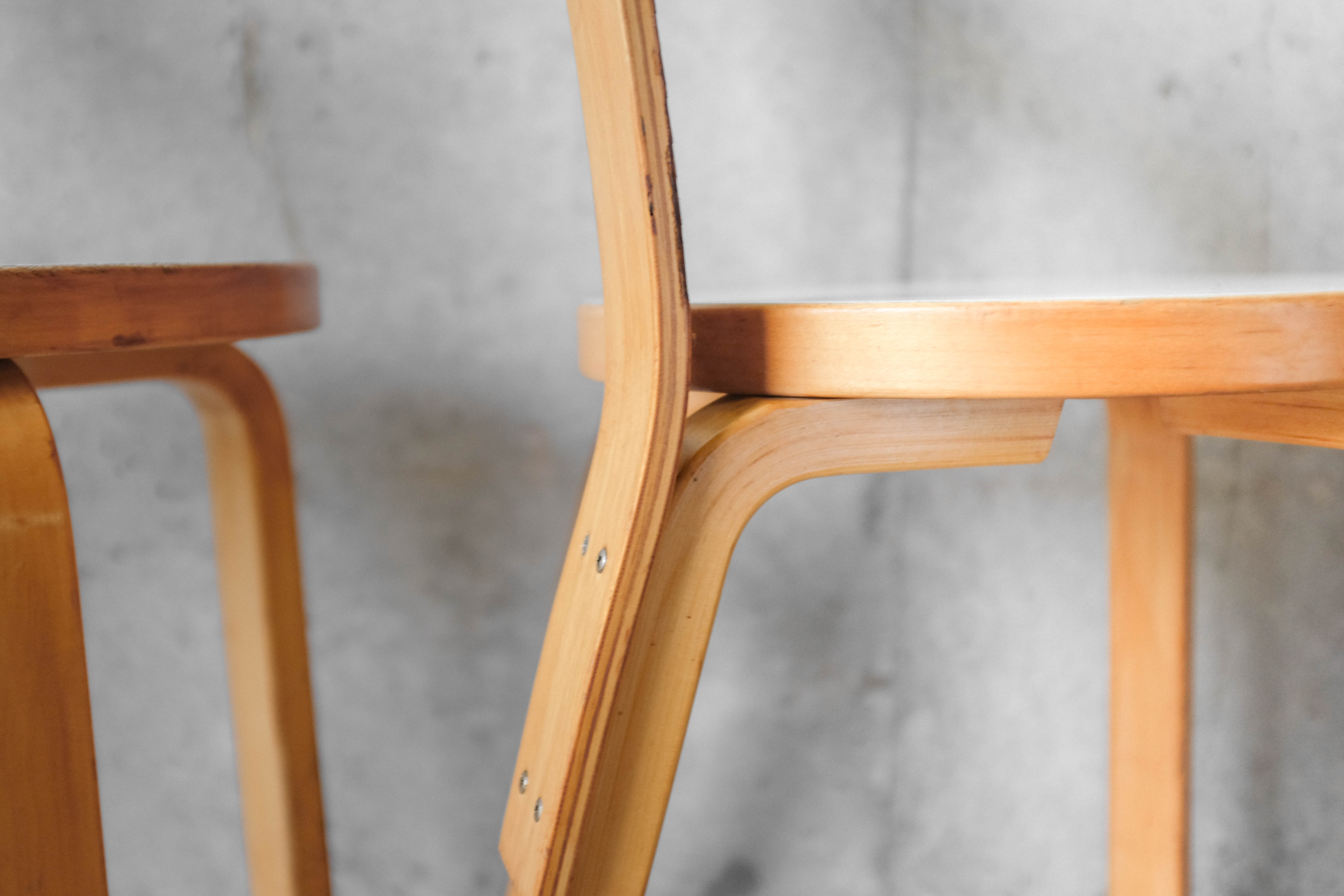 Set of 6 chairs model 66 by Alvar Aalto for Artek