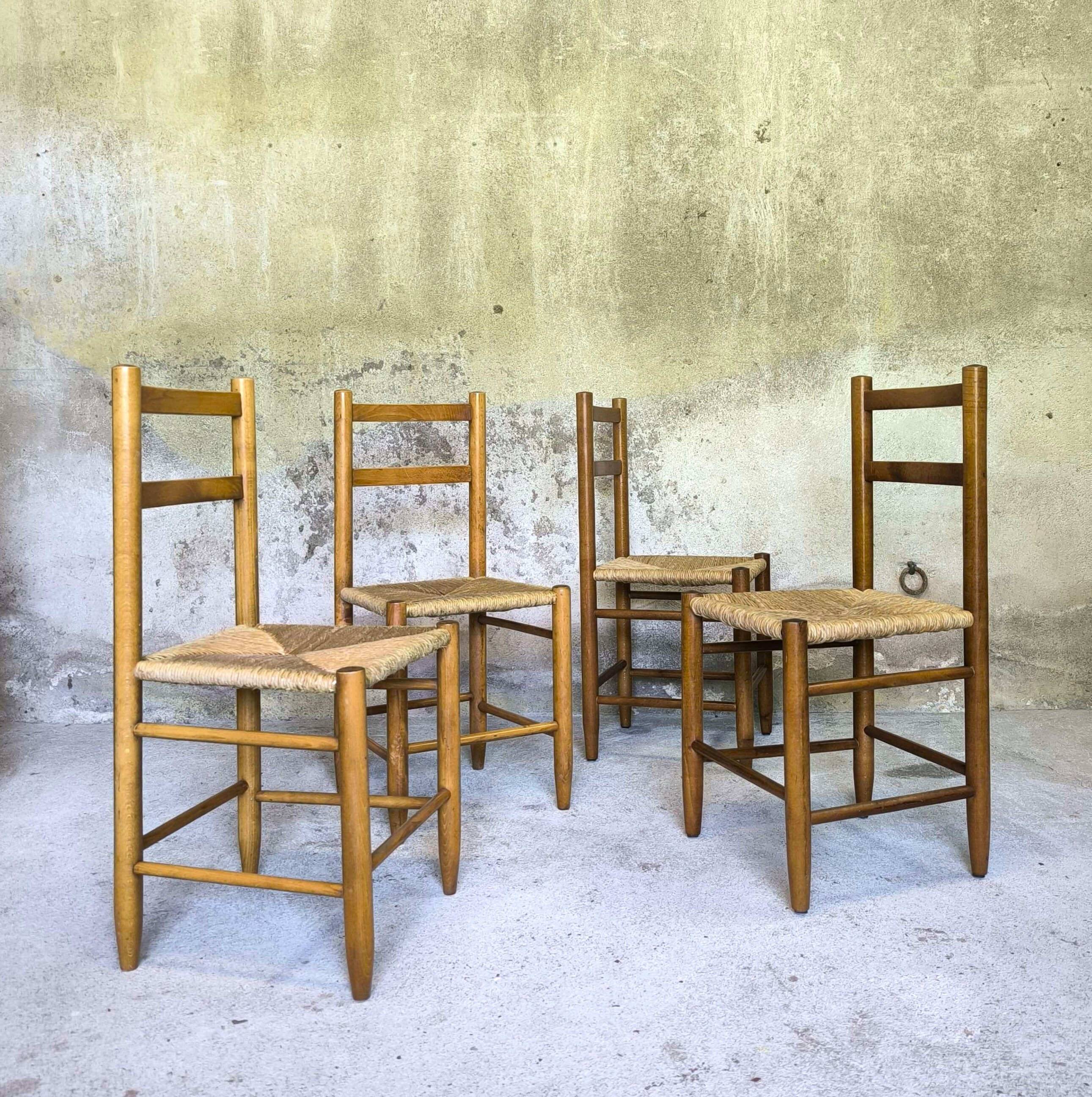 Set of four vintage chairs