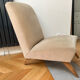 Fauteuil chauffeuse vintage année 60 pied compas