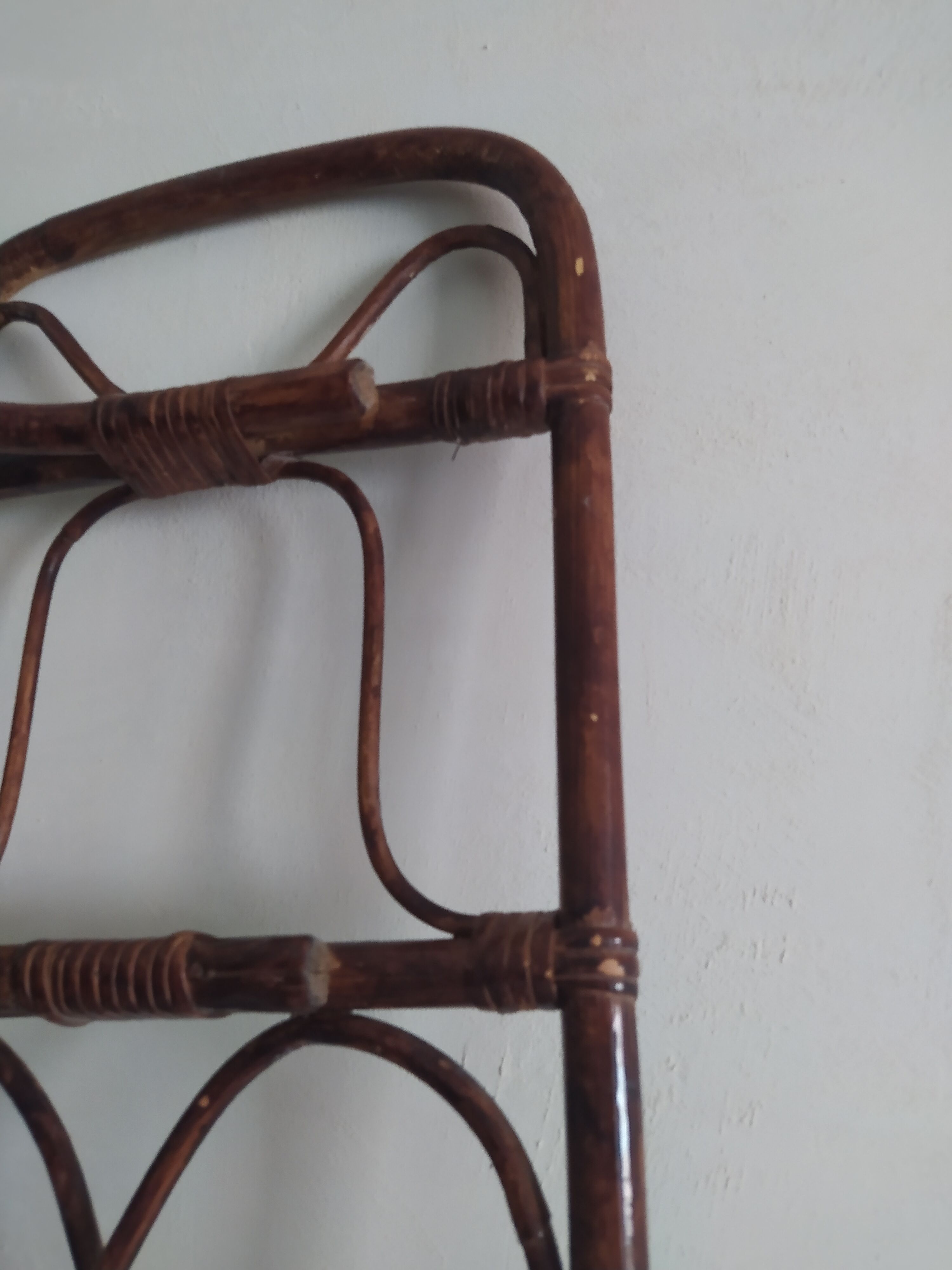 Vintage bamboo coat hanger