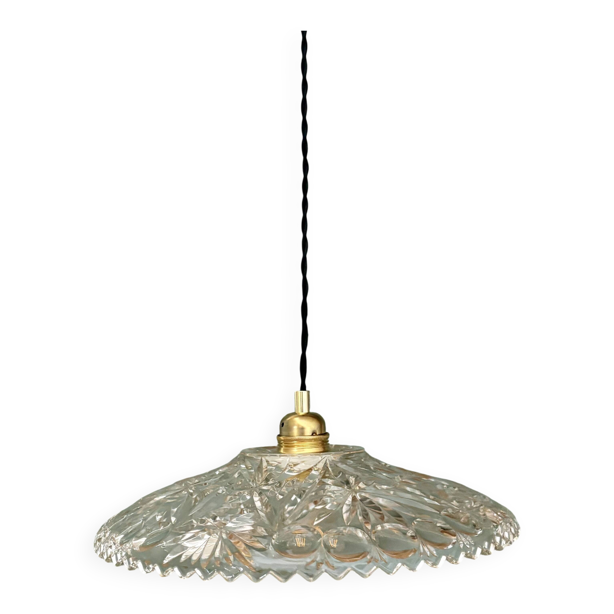 Vintage glass pendant light - tableware collection (CV31) -