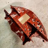 Wall shelf in carved wood and mirror – Art Nouveau style