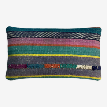 Housse de coussin kilim turque faite à la main, 30 x 50 cm