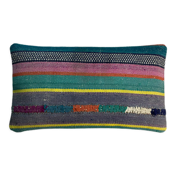 Housse de coussin kilim turque faite à la main, 30 x 50 cm