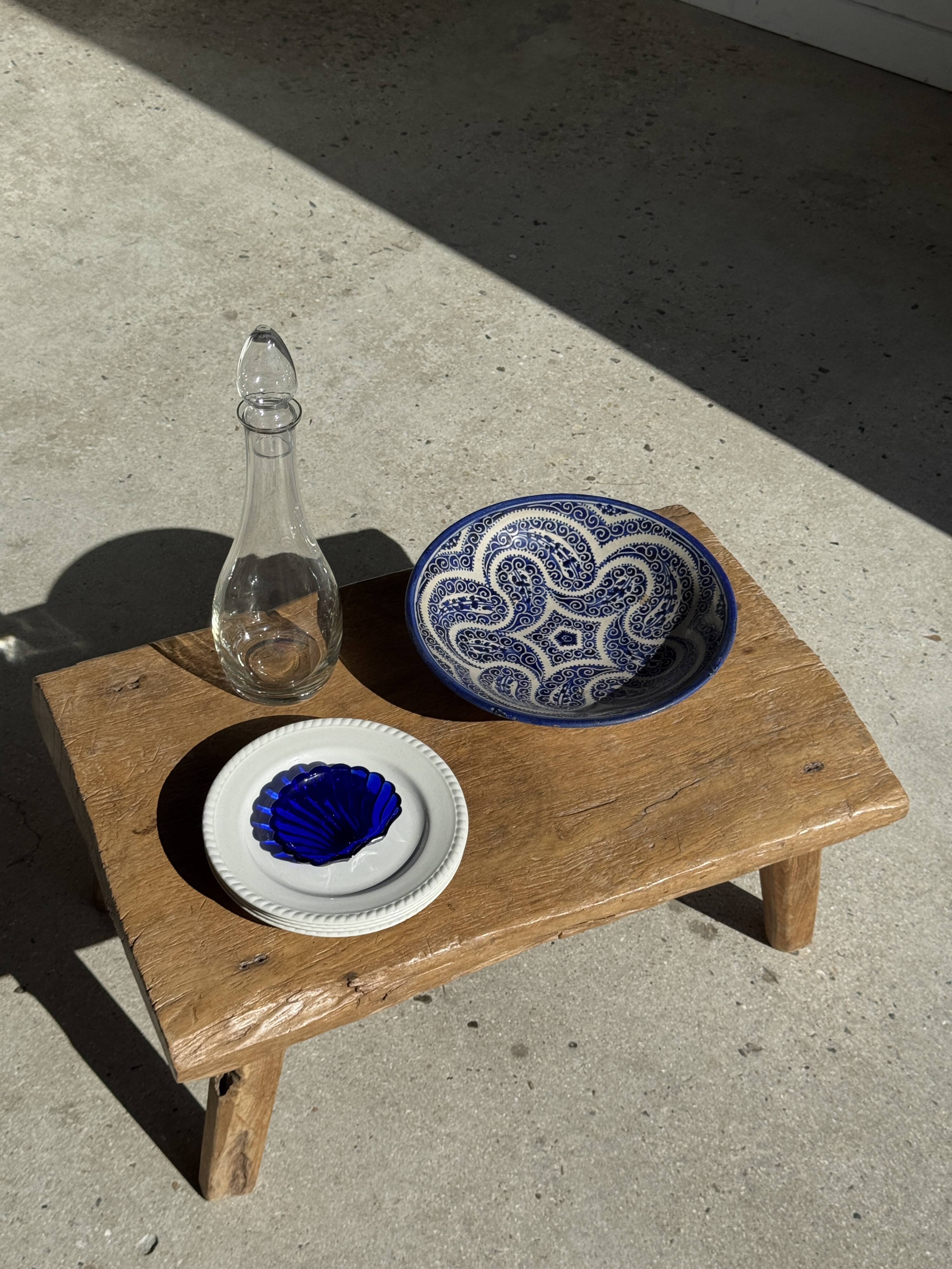 Coupe marocaine en céramique bleu de Fès D28