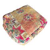 Berber pouf in natural wool