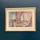 Original Swedish Watercolour On Paper – “Bottle And Window” By Eli Nybo – Dated 1976 – Vintage & Framed
