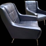 Set of 2 black Erton armchairs