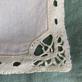 Lot of two old embroidered doilies