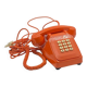 Vintage button telephone, Socotel S63, orange 🧡, 1984,